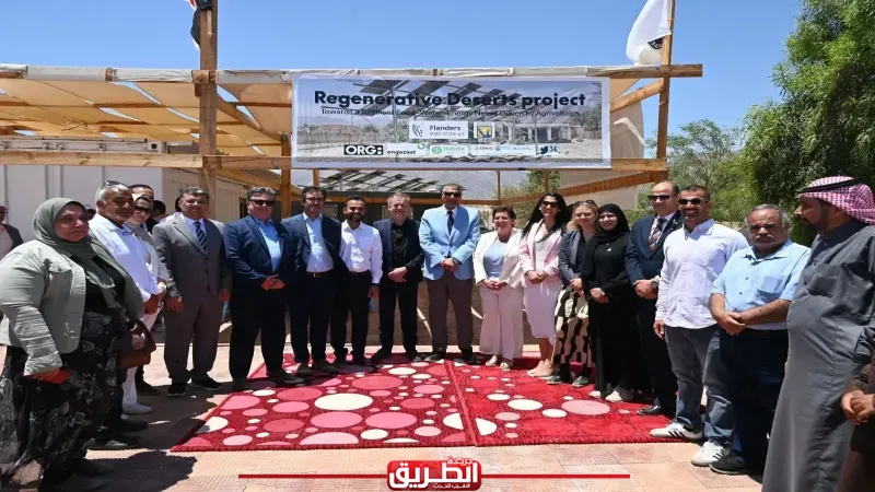 محافظ جنوب سيناء يتفقد مشروع الزراعة الكهروضوئية (Agri-PV) بمزرعة حبيبة بنويبع