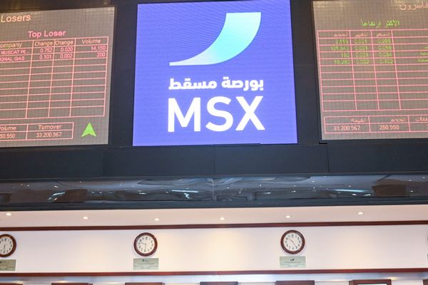 مؤشر بورصة مسقط يغلق منخفضًا بنسبة 1.29 بالمائة