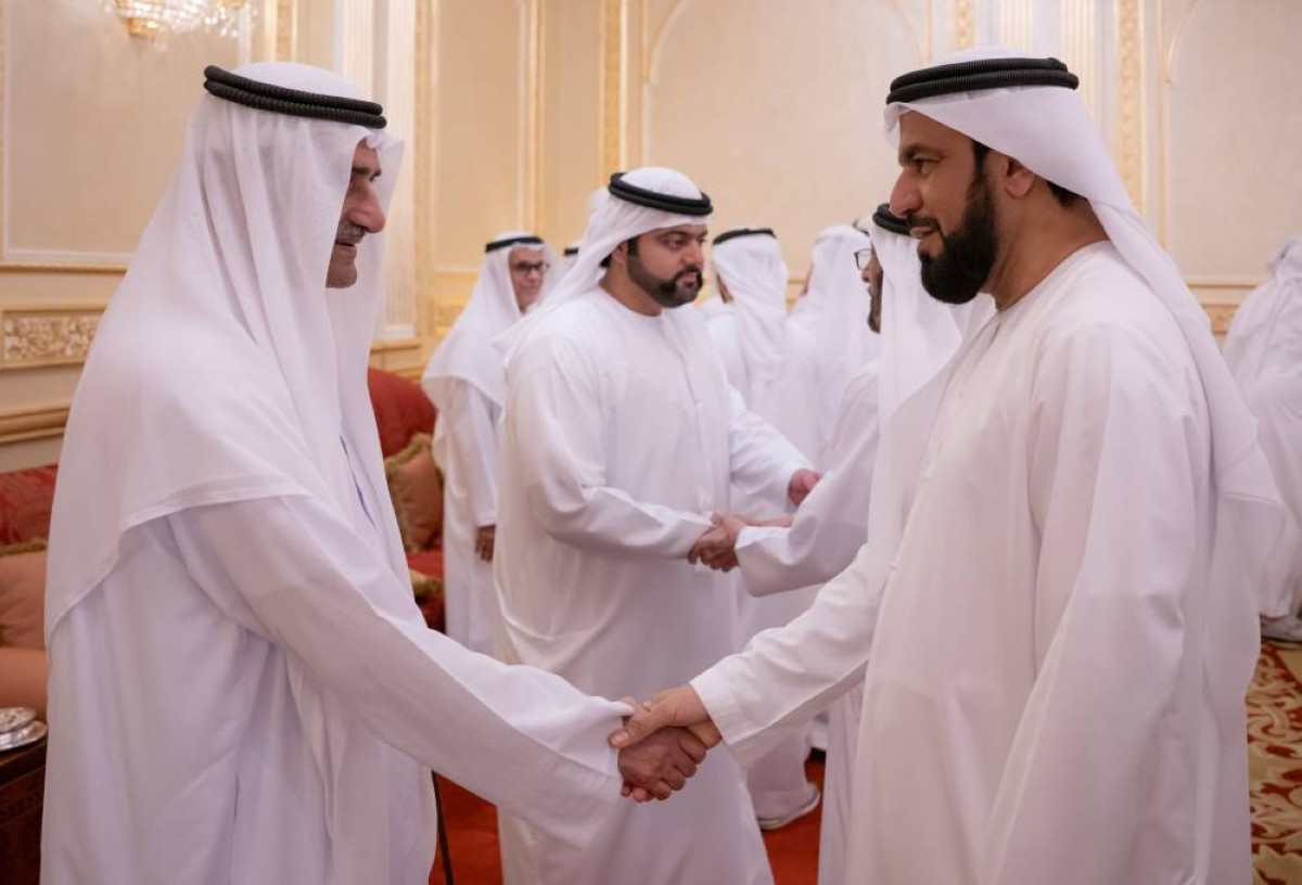 حكام الشارقة وعجمان والفجيرة وأم القيوين يستقبلون المهنئين بشهر رمضان