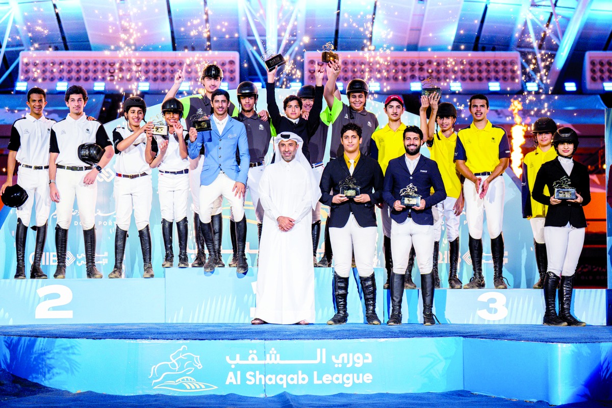 ‫ تتويج أبطال دوري الشقب لقفز الحواجز