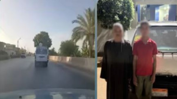 جلس أعلى سقف السيارة أثناء سيرها.. القبض على سائق ميكروباص وخاله في المنيا