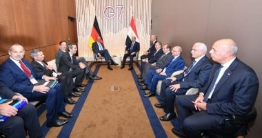 الرئيس السيسى والمستشار الألمانى يتوافقان على أهمية دعم الحل السلمى لأزمات المنطقة