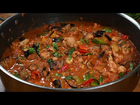 Eggplant tastes amazing when cooked in this way with cauliflower 😋