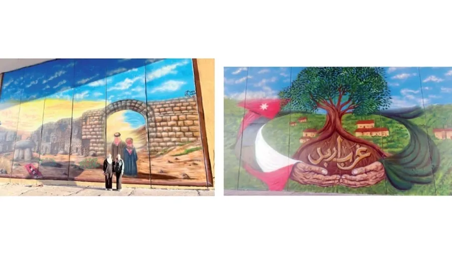 الطاهات والبطاينة تنجزان جداريات فنية تجمع الأصالة والحداثة