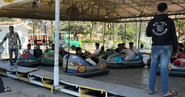 فرح ولعب.. ضحكات الأطفال تملأ ملاهي الحديقة الدولية فى أول أيام عيد الأضحى