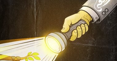 مسلسل رأس الأفعى فى كاريكاتير اليوم السابع