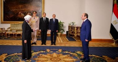 هدى عيسى تؤدي اليمين أمام الرئيس السيسي رئيسًا لهيئة النيابة الإدارية