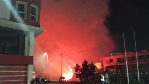 حريق هائل يلتهم حديقة بسوق السنطة في الغربية (فيديو)