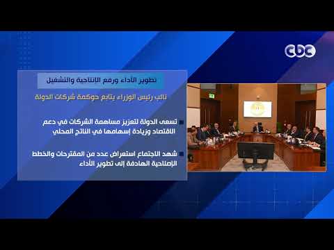 تطوير الأداء ورفع الإنتاجية والتشغيل.. نائب رئيس الوزراء يتابع حوكمة شركات الدولة