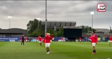 تركيز على لاعبى المنتخب خلال المران الأخير استعدادًا لمواجهة إيران