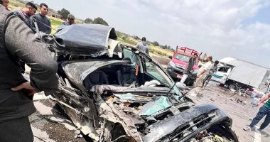 حادث تصادم بين 4 سيارات على طريق بنها شبرا الحر دون وقوع إصابات