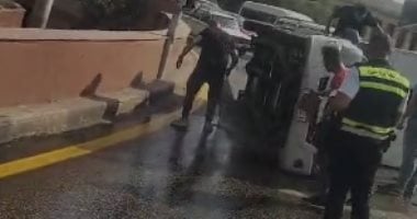 حادث انقلاب سيارة يكشف عن حيازة سلاح نارى فى حدائق أكتوبر