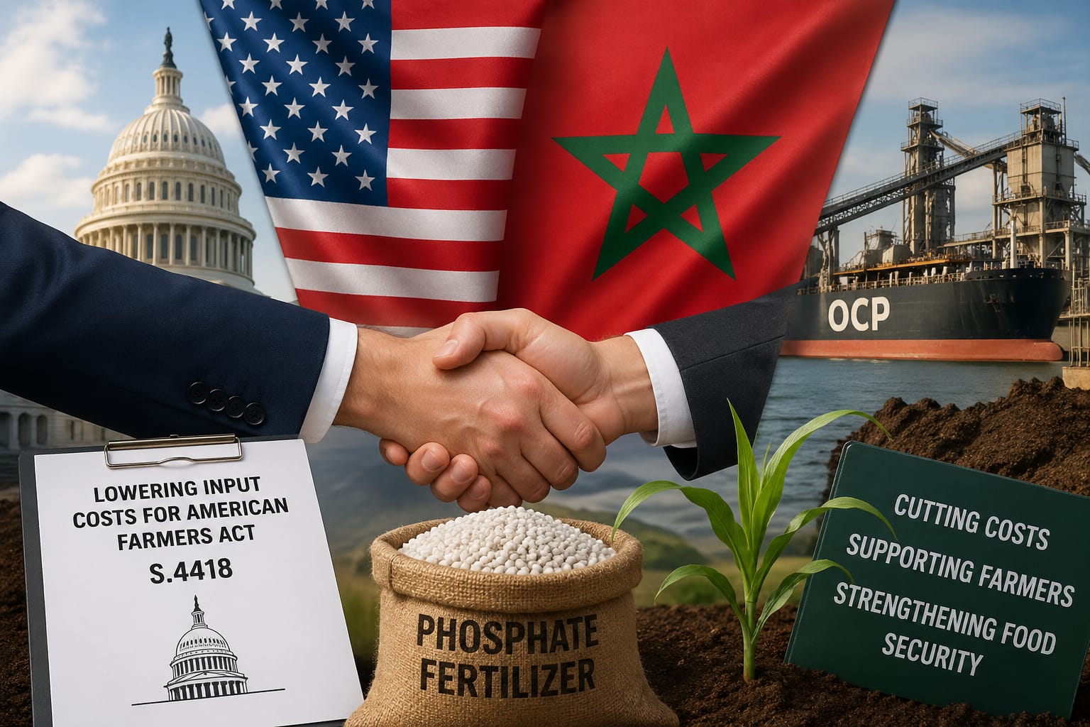 مشروع قانون أمريكي لإلغاء رسوم الفوسفاط المغربي يدخل الكونغرس بدعم زراعي واسع