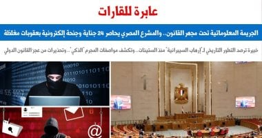 جريمة عابرة للقارات.. الجريمة المعلوماتية وموقف المشرع المصرى "برلمانى"