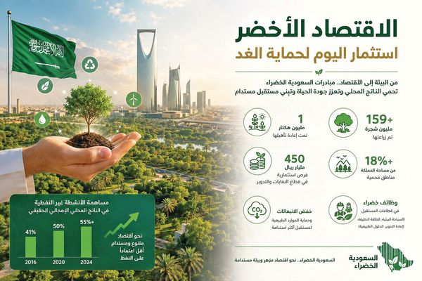 الاقتصاد الأخضر.. استثمار سعودي يدعم الناتج المحلي ويعزز النمو