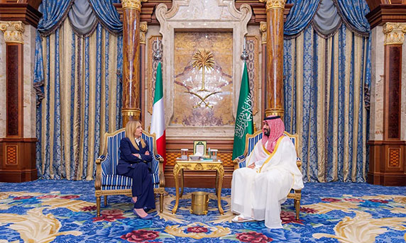 ولي العهد ورئيسة وزراء إيطاليا يبحثان تداعيات التصعيد العسكري.. السعودية.. جهود دبلوماسية فاعلة لإنهاء الحرب