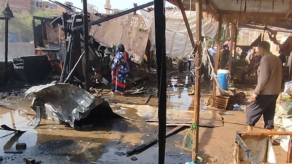 تجدد حريق سوق السنطة بالغربية والنيران تصل إلى الأكشاك (فيديو)