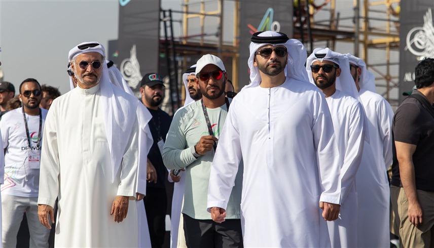 منصور بن محمد يشهد جانباً من منافسات "ألعاب دبي 2026"
