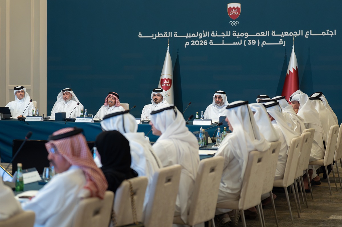 ‫ الشيخ جوعان بن حمد يترأس اجتماع الجمعية العمومية الـ 39 للجنة الأولمبية القطرية