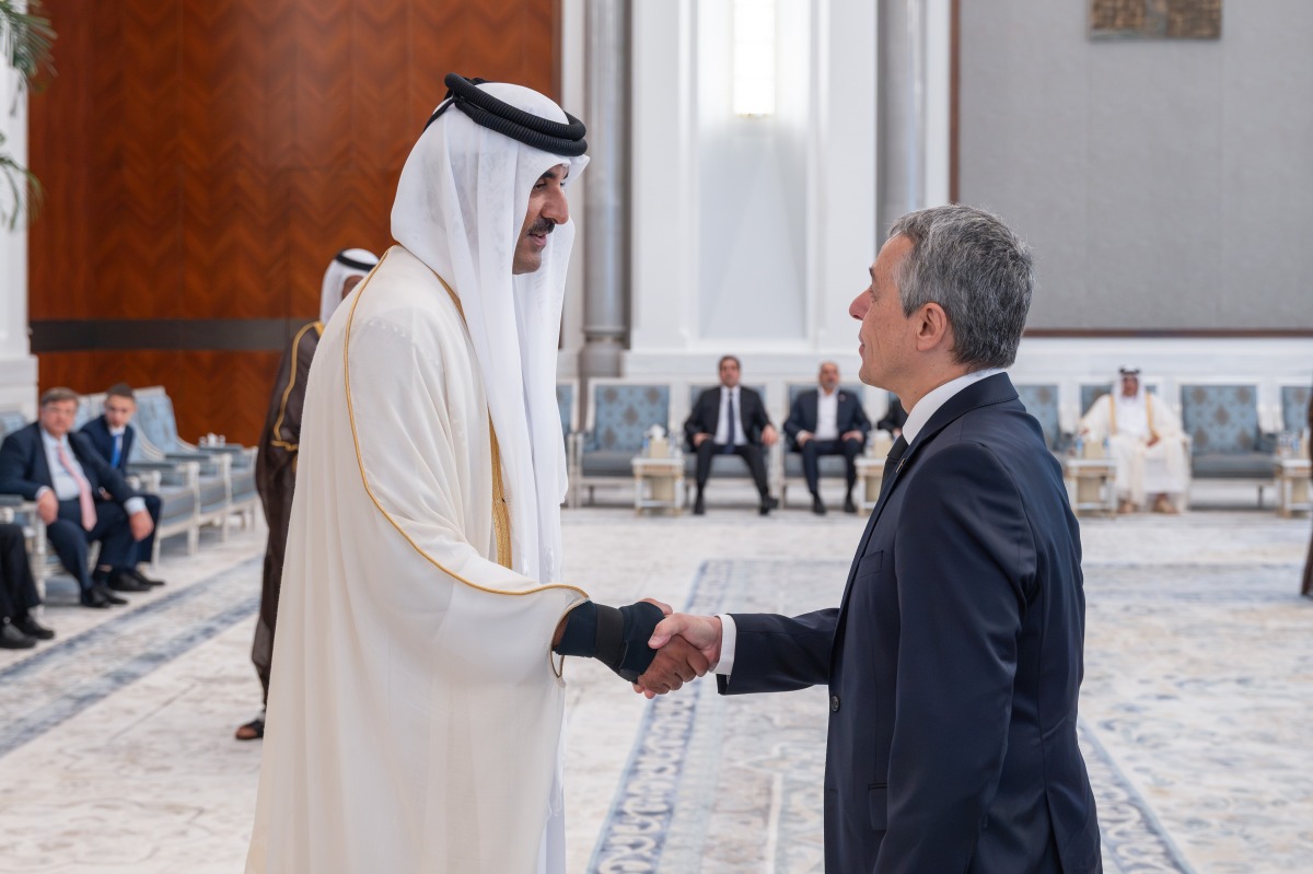 ‫ سمو الأمير يستقبل نائب رئيس الاتحاد السويسري