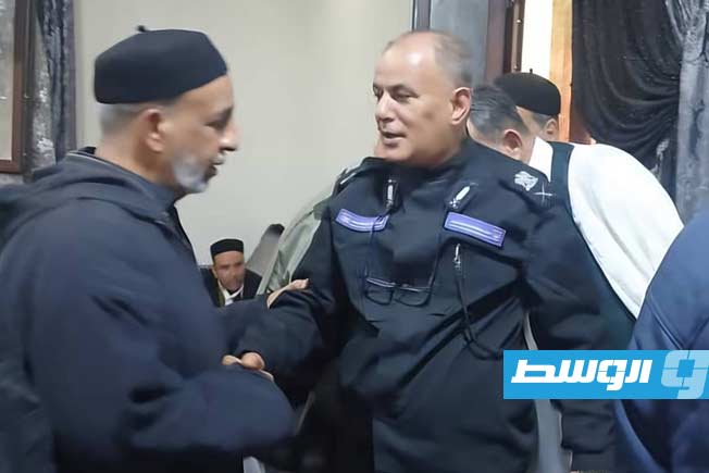 وفد من بني وليد يقدم العزاء في وفاة مدير أمن ترهونة اللواء عبدالسلام الجوادي