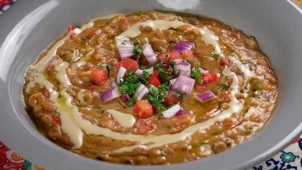 طريقة عمل طاجن فول بالزيت الحار