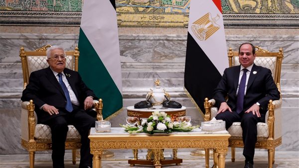 السيسي وأبو مازن يرفضان الاعتداءات الإيرانية على الدول العربية