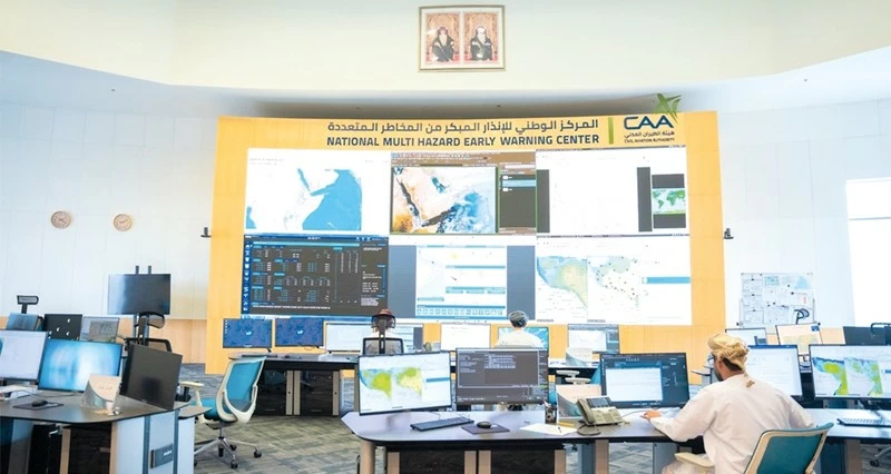 تأثر أجواء سلطنة عُمان بمنخفض جوي بعد غدٍ