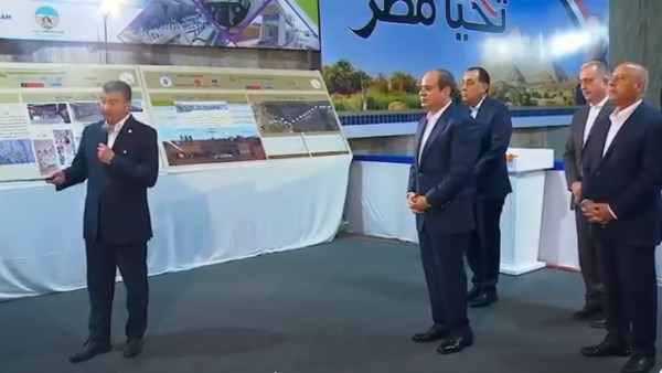 الرئيس السيسي يتفقد الأعمال الإنشائية لمشروع محطة الأهرامات بالجيزة