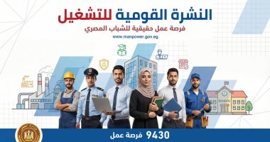 وزارة العمل: 9430 فرصة عمل جديدة فى 42 شركة خاصة برواتب مجزية