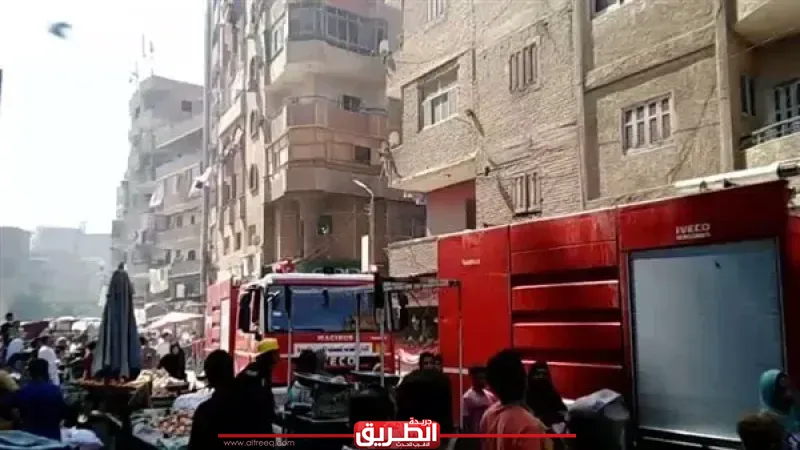 إصابة مسن في حريق نشب داخل شقة سكنية ببولاق الدكرور