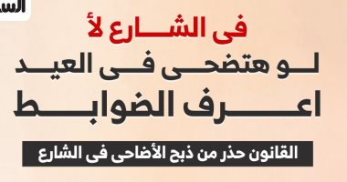 احذر.. الذبح بالشارع عقوبته تصل للحبس سنة "إنفوجراف"