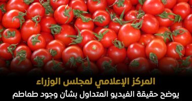 الحكومة توضح حقيقة فيديو متداول بوجود طماطم بالأسواق تم رشها بالإثيريل