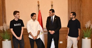 وزير الشباب والرياضة يكرم لاعبى الإسكواش بعد التألق فى بطولة العالم