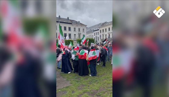 مسيرة في بروكسل تضامنًا مع لبنان وإيران وفلسطين