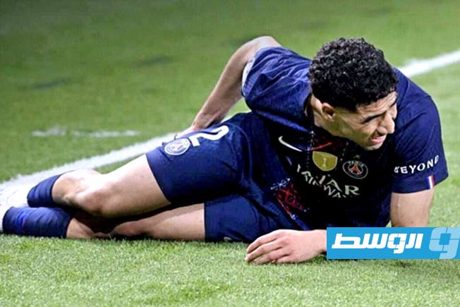 ضربة موجعة لباريس.. إصابة أشرف حكيمي تبعده عن موقعة الحسم أمام بايرن ميونخ