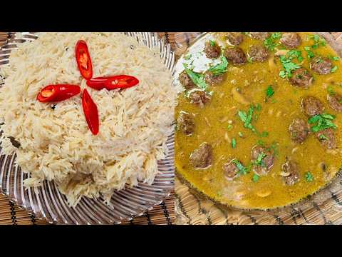 طريقة عمل كفتة بالمشروم - أرز بسمتي أبيض | العزومة مع الشيف فاطمة أبو حاتي