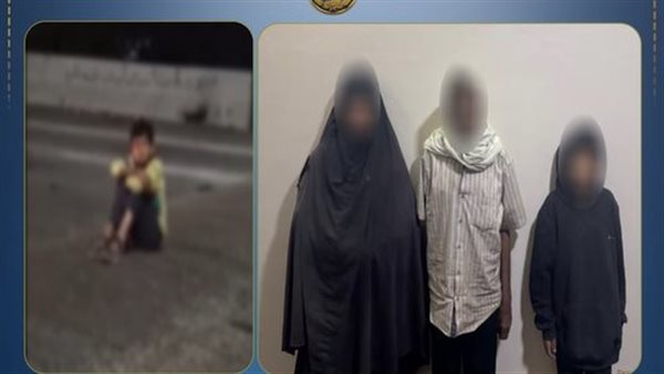 الداخلية تضبط والدين لإجبار طفلهما على التسول في منتصف الطريق العام بالإسماعيلية
