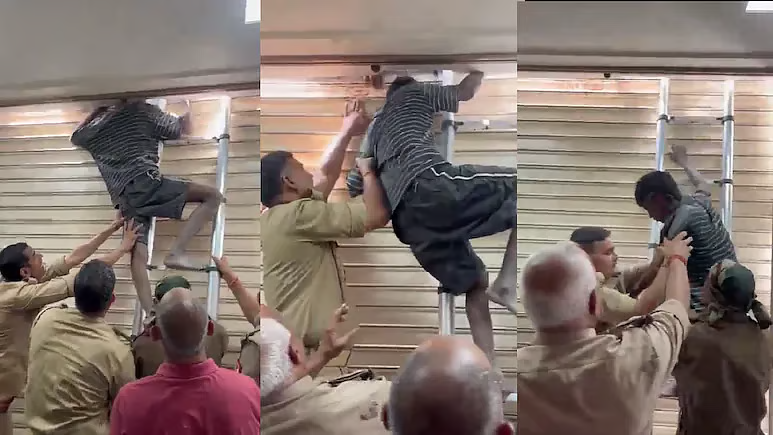 لص سيّئ الحظ يعلق في نافذة عيادة طبيب والشرطة تتدخل