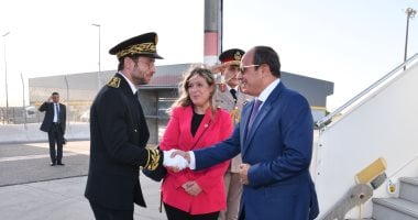 لحظة وصول الرئيس السيسى فرنسا للمشاركة في قمة مجموعة السبع