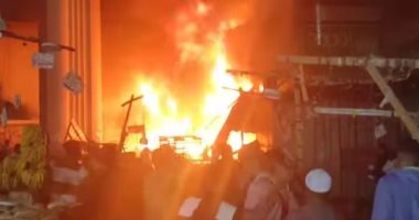 اندلاع حريق بمحل أسفل كوبري بالمرج والحماية المدنية تسيطر على النيران