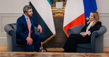 وزير الخارجية الإماراتي ورئيسة وزراء إيطاليا يبحثان التطورات الإقليمية