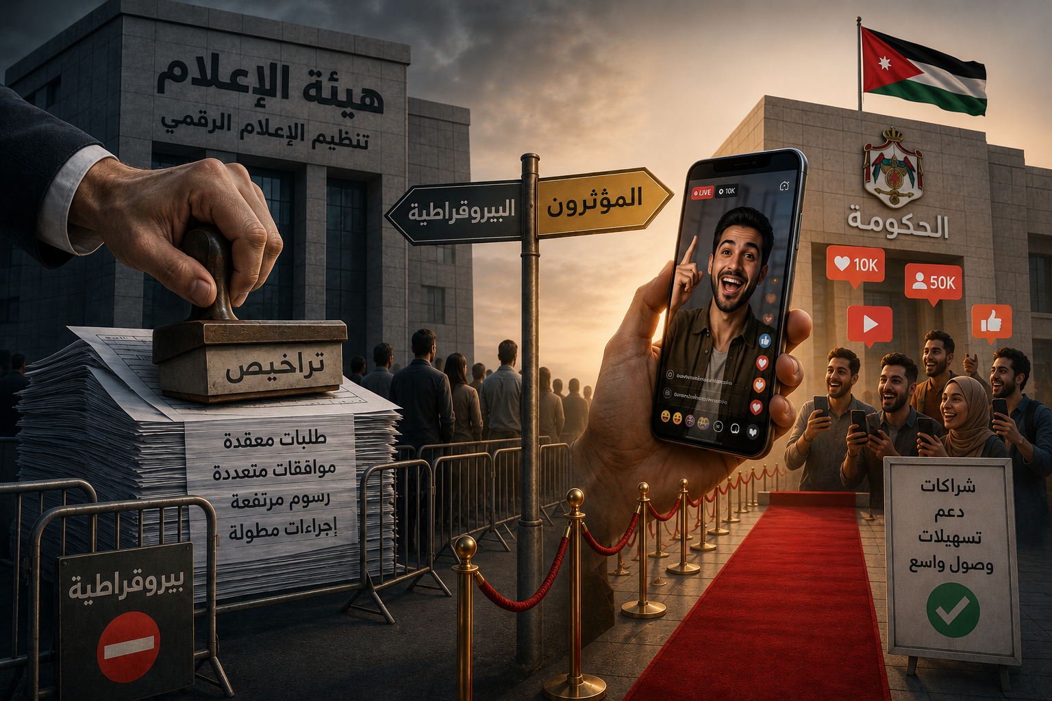 جو 24 : هيئة الإعلام تمنطق البيروقراطية بحجة "تنظيم الإعلام الرقمي" والحكومة تلجأ للمؤثرين