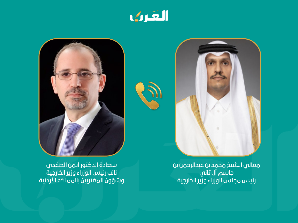 ‫ رئيس مجلس الوزراء وزير الخارجية  يتلقى اتصالاً هاتفياً من نائب رئيس الوزراء وزير الخارجية الأردني