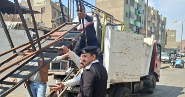 حى إمبابة يشن حملات لرفع الإشغالات بشارعى العامل الأول ومحمد حجازى