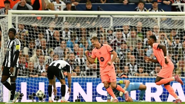دوري أبطال أوروبا، برشلونة يتقدم على نيوكاسل 2/3 في شوط أول مثير