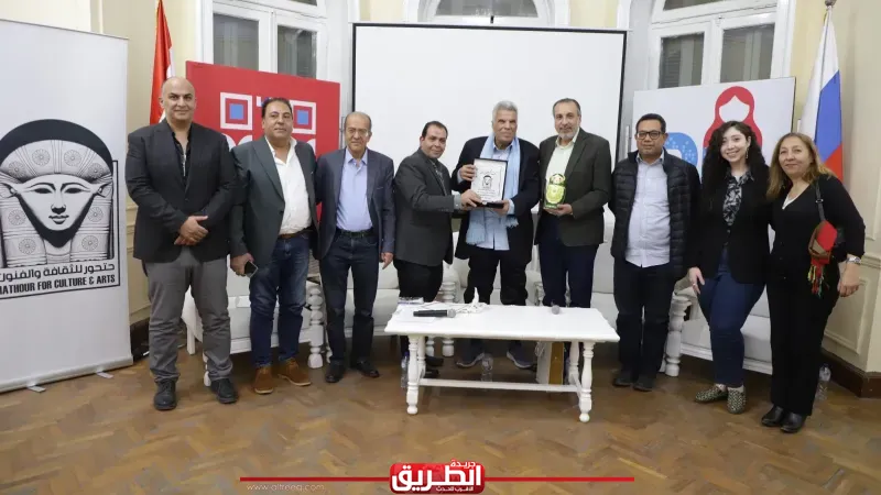 درع حتحور والماتريوشكا الروسية في يوبيل إبراهيم عبد المجيد