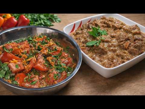 لحمة بالبصل بصوص مش عادي مع طماطم مخللة