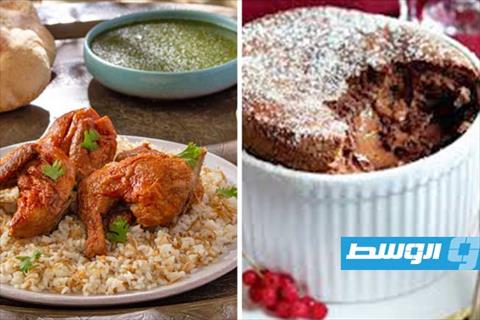 ملوخية بالدجاج وسوفليه أوريو على مائدة اليوم الثامن عشر من رمضان