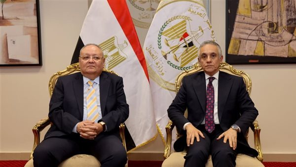 وزير العدل يستقبل رئيس مجلس الدولة لتهنئته بتوليه مهام منصبه